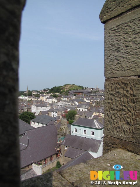 SX28940 View over town from Caernarfon Castle